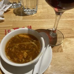 Aiwa Asian Restaurant - Hot & sour soup and takara plum wine