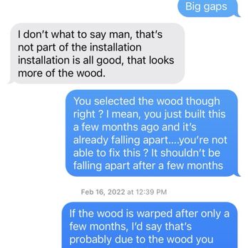 GL Instant Homes - Blames the product that he bought and refuses to correct it. - General Contractors Near Me