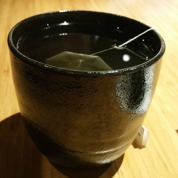 Sansotei Ramen - Green Tea, nice heavy cup. - Ramen Near Me - Ottawa, Ontario