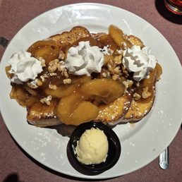 Apple and pecan French toast. Huge! Apple and pecan French toast. Huge!