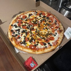 Pietro's Neigborhood Pizzeria & Cafe - Large pepperoni black olive.