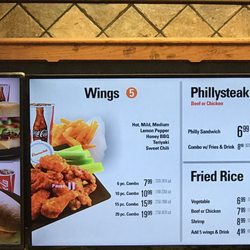 American Deli - Menu of wing combo