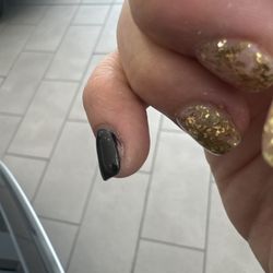 Royal Nail Spa - Very sloppy, every nail. The clear is harder to get a picture of