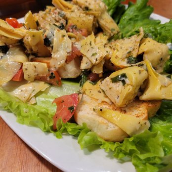 Dinapoli's Fire House - Artichoke bruchetta. This was too plain for me. - Pizza Near Me - Apple Valley, California