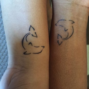 Pacific Soul Tattoo - Matching dolphins by Brian. - Tattoo Near Me - Honolulu, Hawaii Pacific Soul Tattoo - Matching dolphins by Brian. - Tattoo Near Me - Honolulu, Hawaii