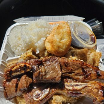 Choi's Family Restaurant - Combo #4: meat jun, kalbee, and mandoo - Korean Near Me - Honolulu, Hawaii