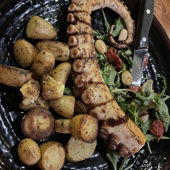 Caps On The Water - Grilled Octopus with fingerling potatoes - Seafood Near Me - St Augustine, Florida Caps On The Water - Grilled Octopus with fingerling potatoes - Seafood Near Me - St Augustine, Florida