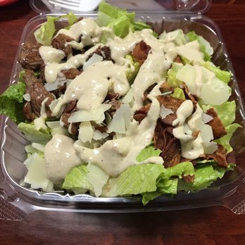 Brickhouse Pizza Dracut - Steak tip Caesar salad with bacon, no croutons - Salad Near Me - Dracut, Massachusetts