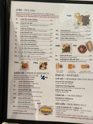 Menu photo 8 Pho Bac Duluth, GA