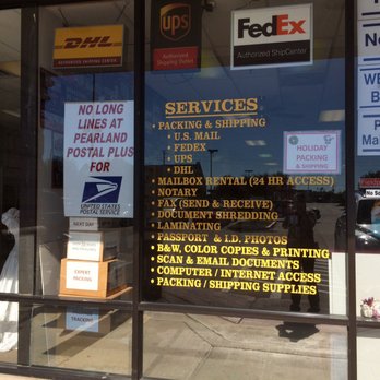 Pearland Postal Plus - List of services they offer at this location!! Super awesome. - Shipping Centers Near Me - Pearland, Texas