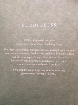Menu photo 3 LUMI Borderless Cuisine Hong Kong, HK