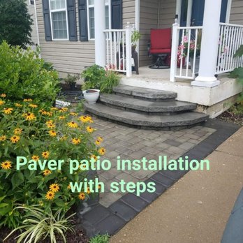 ORB Construction - Paver patio walkway and steps installation - Landscaping Near Me