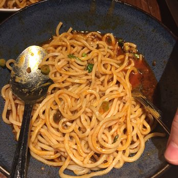 Dan Dan - The yummy dan dan noodles. I ordered it as is which is 3 stars for level of spice. It has a really good kick of spiciness! - Szechuan Near Me - Philadelphia, Pennsylvania Dan Dan - The yummy dan dan noodles. I ordered it as is which is 3 stars for level of spice. It has a really good kick of spiciness! - Szechuan Near Me - Philadelphia, Pennsylvania