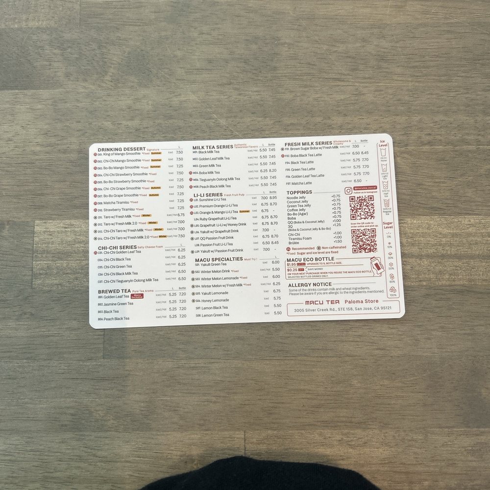 Macu Tea - Bubble Tea Near Me - San Jose, California
