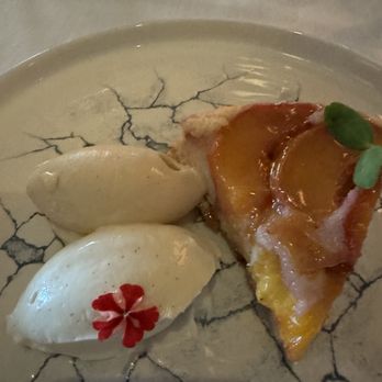 Marché Moderne - Peach Tart w/Frangipane - French Near Me - Newport Beach, California Marché Moderne - Peach Tart w/Frangipane - French Near Me - Newport Beach, California