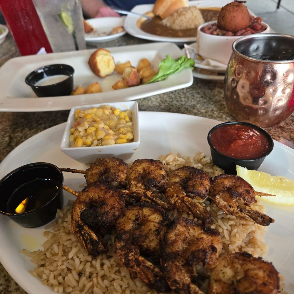 Buzzard Billy's - Blackened shrimp with drawn butter, cocktail sauce and rice! - Cajun/Creole Near Me - Lincoln, Nebraska Buzzard Billy's - Blackened shrimp with drawn butter, cocktail sauce and rice! - Cajun/Creole Near Me - Lincoln, Nebraska