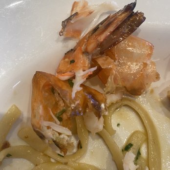 Mad Bene - Shrimp in the shrimp linguini so over cooked that it was difficult to peel the shrimp successfully. - Italian Near Me - Kapolei, Hawaii Mad Bene - Shrimp in the shrimp linguini so over cooked that it was difficult to peel the shrimp successfully. - Italian Near Me - Kapolei, Hawaii