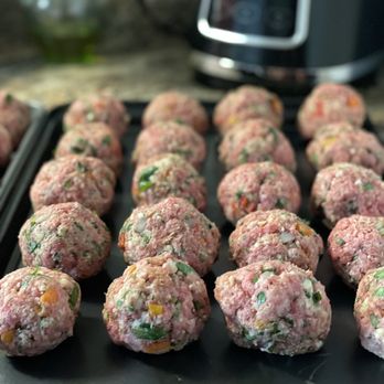 That Meatball Collective and Catering Services - Ready to be baked off The Kobe Beef and Organic Pork Signature Italian Meatballs - Caterers Near Me - Pompano Beach, Florida That Meatball Collective and Catering Services - Ready to be baked off The Kobe Beef and Organic Pork Signature Italian Meatballs - Caterers Near Me - Pompano Beach, Florida