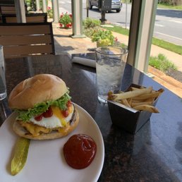 a burger and french fries a burger and french fries