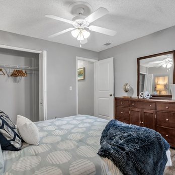The Canopy Apartment Villas - Bedroom in the Model Home at The Canopy Apartment Villas in Orlando, Fl - Apartments Near Me - Orlando, Florida The Canopy Apartment Villas - Bedroom in the Model Home at The Canopy Apartment Villas in Orlando, Fl - Apartments Near Me - Orlando, Florida