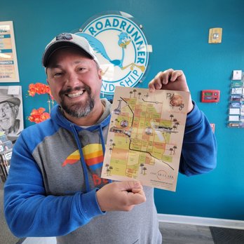 Roadrunner Print and Ship - The face says it all! Happy clients is what we strive for! We loved helping local Realtor Oscar Clark with his maps - Shipping Centers Near Me - Palm Springs, California Roadrunner Print and Ship - The face says it all! Happy clients is what we strive for! We loved helping local Realtor Oscar Clark with his maps - Shipping Centers Near Me - Palm Springs, California