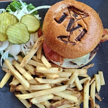 Jay Village Inn - Bacon cheddar cheeseburger, branded! - Breakfast & Brunch Near Me - Jay, Vermont
