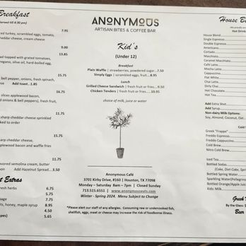ANONYMOUS CAFE - Updated May 2025 - 799 Photos & 425 Reviews - 3701 ...