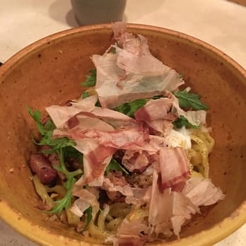 YUJI Ramen Brooklyn - Bacon and Egg Noodle Dish - Ramen Near Me - Brooklyn, New York YUJI Ramen Brooklyn - Bacon and Egg Noodle Dish - Ramen Near Me - Brooklyn, New York