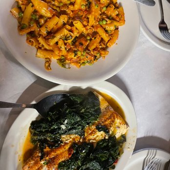 La Scarola - Pasta Mandera (top) and Whitefish (bottom) - Italian Near Me - Chicago, Illinois La Scarola - Pasta Mandera (top) and Whitefish (bottom) - Italian Near Me - Chicago, Illinois