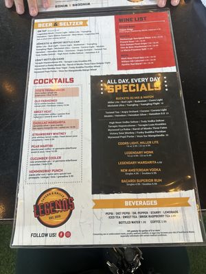 Menu photo 5 Legends Tavern & Grille Pompano Beach, FL Menu photo 5 Legends Tavern & Grille Pompano Beach, FL