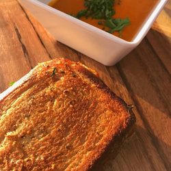 Chopped and Pressed - The Upstate Grilled Cheese and Tomato Basil Soup