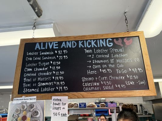 Menu photo 2 Alive & Kicking Lobsters Cambridge, MA