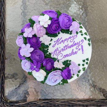 Divine Pastry Shop - Beautiful purple flowers. - Custom Cakes Near Me Divine Pastry Shop - Beautiful purple flowers. - Custom Cakes Near Me