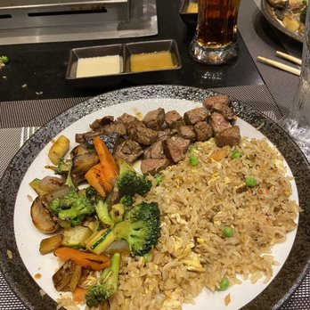 Harmony Steakhouse - Hibachi N.Y. Steak and Shrimp Combo. ( before shrimp were finished) - Teppanyaki Near Me - Whitestown, Indiana Harmony Steakhouse - Hibachi N.Y. Steak and Shrimp Combo. ( before shrimp were finished) - Teppanyaki Near Me - Whitestown, Indiana