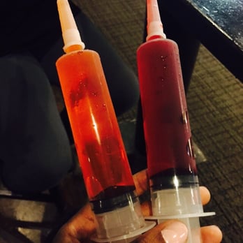 Dave & Buster's - The Jell-O shot syringes that are $5.00 a syringe. While abundant in jello the alcohol content varies with each syringe. - American Near Me - Hanover, Maryland