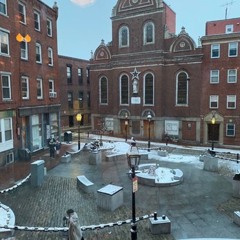 Ciao Roma - Looking out the window at our table - Italian Near Me - Boston, Massachusetts