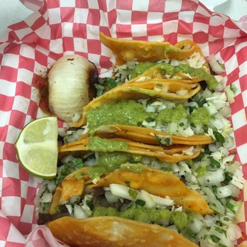 Ready & Out - Tacos de asada with cilantro and cebolla - Fast Food Near Me - Prosser, Washington
