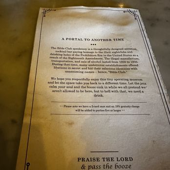 Bible Club - Speakeasies Near Me - Portland, Oregon