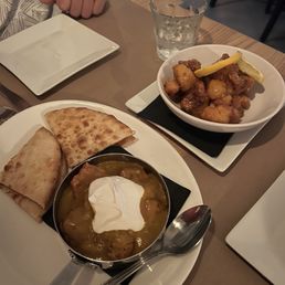Tikka Masala Meatballs and Kung Pao Cauliflower