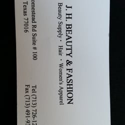 JH Beauty and Fashions - Business card