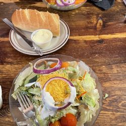 Hale's Restaurant - Huge salad could hardly even eat half of it and yes, we got some homemade bread and butter with it.  Wonderful!