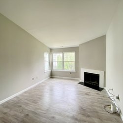Satori Painting & Flooring - Living room do-over. From blue walls and carpet to this: