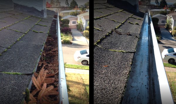 Gutter Services Before & After - We offer a multitude of services from window washing, pressure washing, but take pride in helping residents clean their gutter systems. Please call us today! Gutter Services Before & After - We offer a multitude of services from window washing, pressure washing, but take pride in helping residents clean their gutter systems. Please call us today!