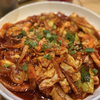 Choi's Garden - Stir fried squid - Korean Near Me - Honolulu, Hawaii Choi's Garden - Stir fried squid - Korean Near Me - Honolulu, Hawaii