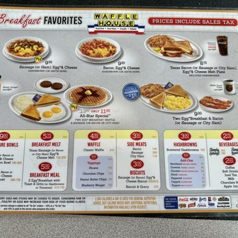 Waffle House - Breakfast menu - Breakfast & Brunch Near Me - Franklin, Tennessee