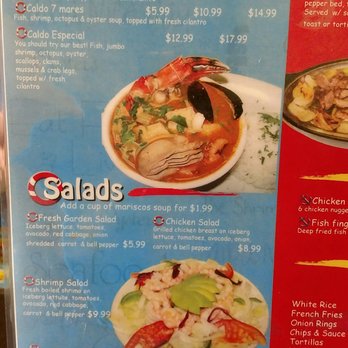 La Jaiba Shrimp House - a menu for soups and salads - Seafood Near Me - McAllen, Texas La Jaiba Shrimp House - a menu for soups and salads - Seafood Near Me - McAllen, Texas