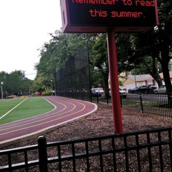 Frank W Gunsaulus Elementary Scholastic Academy - CPS - Gunsaulus Scholastic Academy - north end of the school - track and soccer field at 44th St & Sacramento Ave