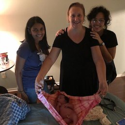 Laurie, Lena and Janixa our amazing 2 midwife apprentice/ doula team with Laurie the midwife and baby about to be weighed Laurie, Lena and Janixa our amazing 2 midwife apprentice/ doula team with Laurie the midwife and baby about to be weighed