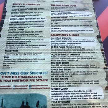 Square Grouper Tiki Bar - Menu lots of choices - Tiki Bars Near Me - Jupiter, Florida Square Grouper Tiki Bar - Menu lots of choices - Tiki Bars Near Me - Jupiter, Florida