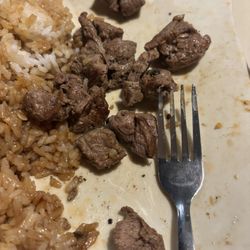 Supposed to be Filet but clearly is a lower quality cut of beef